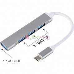 Hub Usb TYPE-C 1 port USB 3.0 et 3 ports USB 2.0