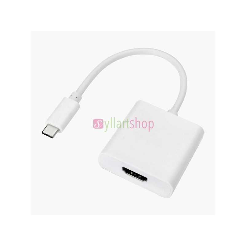 Adaptateur USB Type C Vers HDMI - Blanc