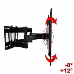 Support téléviseur 32-65/75 pouce LCD10T Mural Orientable et Inclinable VESA Max 600 mm x 400 mm 6kg en Acier Noir