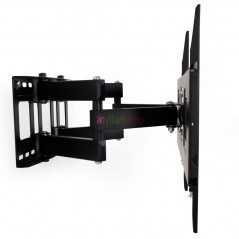 Support téléviseur 32-65/75 pouce LCD10T Mural Orientable et Inclinable VESA Max 600 mm x 400 mm 6kg en Acier Noir