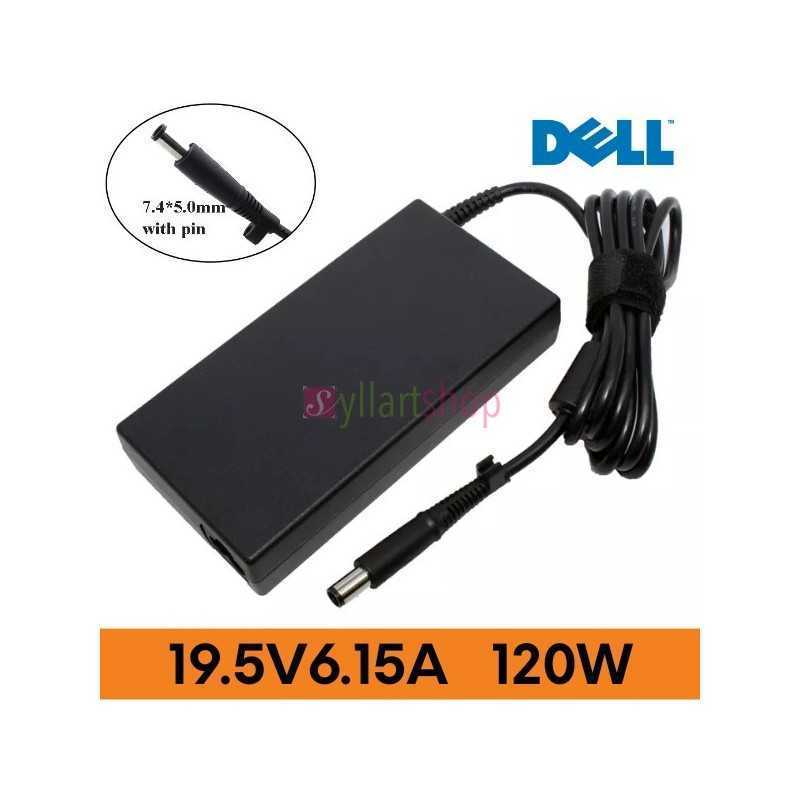Chargeur PC Portable DELL Original 120W (19.5V 6.15A) | Alimentation DELL 7.4x5.0mm