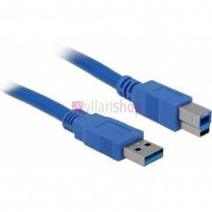 Câble imprimante 1.8m USB A vers USB B Bleu