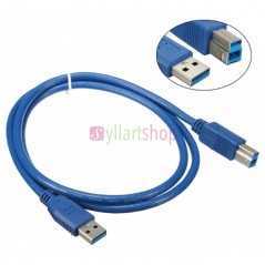 Câble imprimante 1.8m USB A vers USB B Bleu