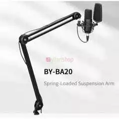 Bras de Suspension pour Microphone BOYA BY-BA20 à ressort, pour Streaming, Podcasting, installation de Studio à domicile