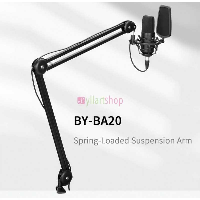 Bras de Suspension pour Microphone BOYA BY-BA20 à ressort, pour Streaming, Podcasting, installation de Studio à domicile Bras de Suspension pour Microphone BOYA BY-BA20 à ressort, pour Streaming, Podcasting, installation de Studio à domicile