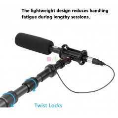 Support de perche BOYA BY-PB25 pour fusil de chasse, Extension de Microphones, Film de Studio Micro