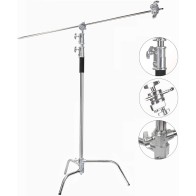 Support d'eclairage studio professionnel à usage intensif avec têtes de préhension
