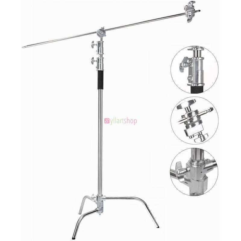 Support d'Éclairage Studio Professionnel | Usage Intensif avec Têtes de Préhension