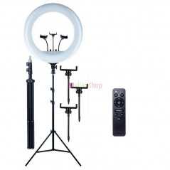 Ring light 22 pouce avec trépied écran tactile/télécommande sans fil pour YouTube Facebook Live TikTok Vlog Enregistrement vidéo
