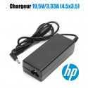 Chargeur HP Original 65W (19.5V 3.33A) | Adaptateur Secteur à Broche Bleue | Pour Pavilion et Envy
