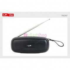 Haut parleur BT portable sans fil LP-V56, Mini haut-parleur mains libres USB/FM/TF/antenne longue 5 watts 2 pouces