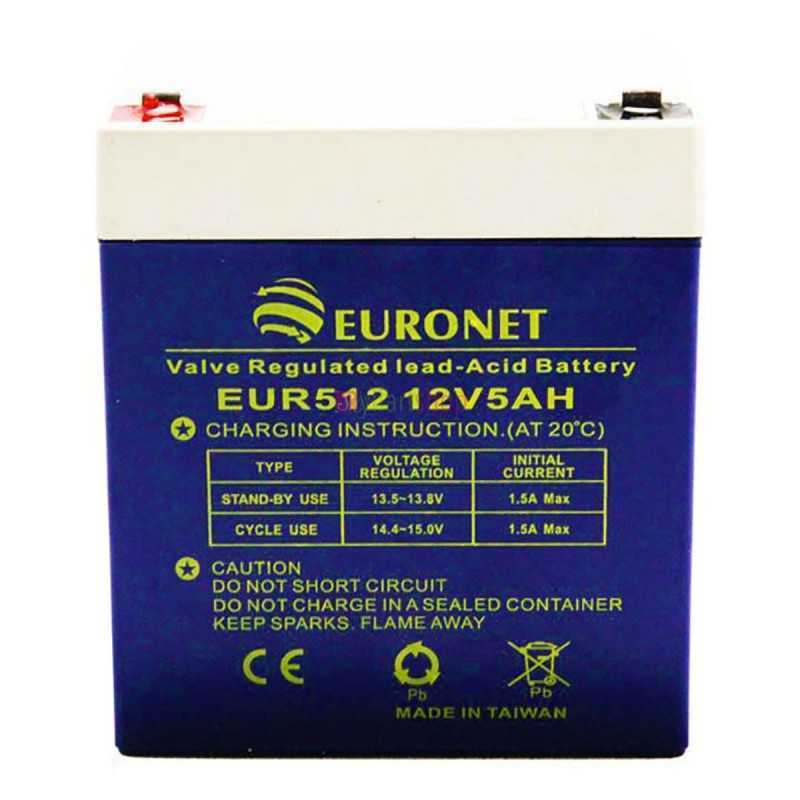 Batterie original 12V 5AH Euronet pour moto et voiture Batterie original 12V 5AH Euronet pour moto et voiture