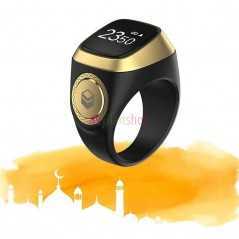 Chapelet intelligente en forme de bague iQIBLA M0220SR pour zikr et tasbih et rappels de temps