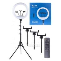 Ring Light RL-18 45cm + Trepied + Telecommande - Noir