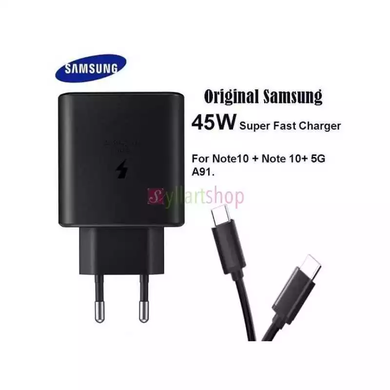 Samsung Chargeur Rapide 45w USB-C, Couleur: Noir