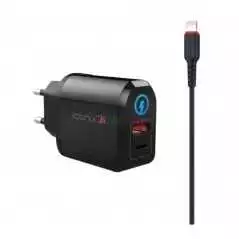 Chargeur IPhone Mural 18W Port Lightning USB ICONIX IC-HC1028