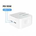 Tête de Chargeur Rapide USB-C PD 35W | Double Port | Charge Optimale pour iPhone & iPad