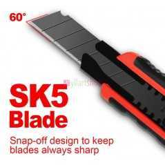 Cutter Professionnel WISEUP SK5 100103 | Lame 0.5mm | Haute Résistance ORIGINAL