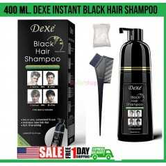 Dexe Black Hair Shampoo | Coloration Instantanée 5 Minutes | Formule aux Herbes 400ml