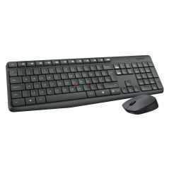 Ensemble Clavier + Souris Sans Fil Logitech MK235 | QWERTY Anglais
