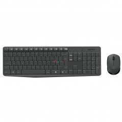 Logitech MK235 Ensemble Clavier + Souris Sans Fil | QWERTY Anglais | Pack Durable
