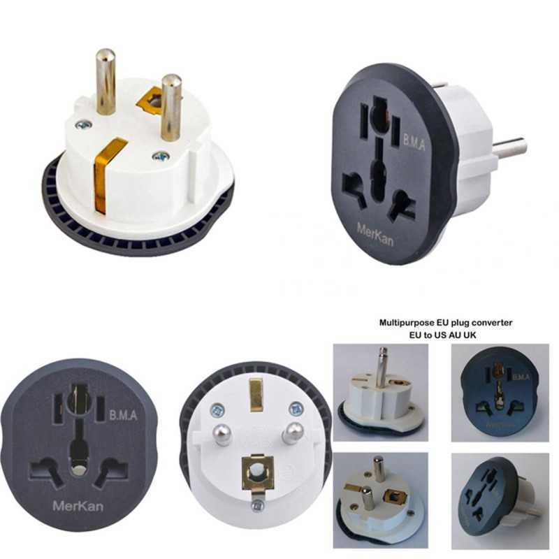 Adaptateur Universel Merkan | Prise de Voyage 16A | EU, US, UK, AU | Securité