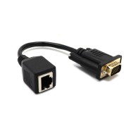 Adaptateur VGA vers RJ45, câble réseau vers VGA, affichage du connecteur de câble réseau