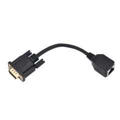 Adaptateur VGA vers RJ45, câble réseau vers VGA, affichage du connecteur de câble réseau