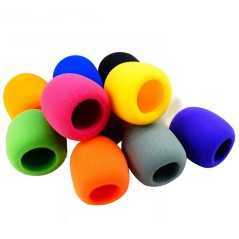 Couverture en mousse pour Microphone karaoké DJ, 5 pièces, multicolore, en forme de boule, haute qualité, 2.8x2.3 pouces