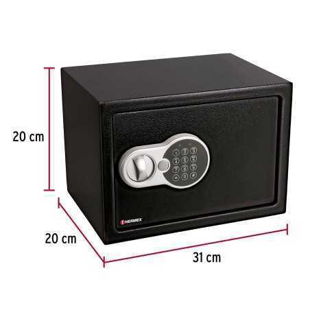 Coffre fort électronique, 35cm, 21 litres Hermex 43081 CASE-35 stocker des documents d'argent et des objets de valeur