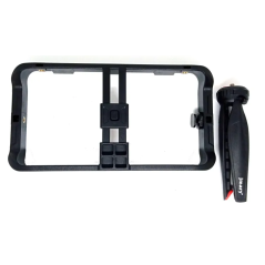 Cage de Support Mobile Jmary MT-33 | Support avec Griffe Flash pour Micro MM1 et Lumière LED