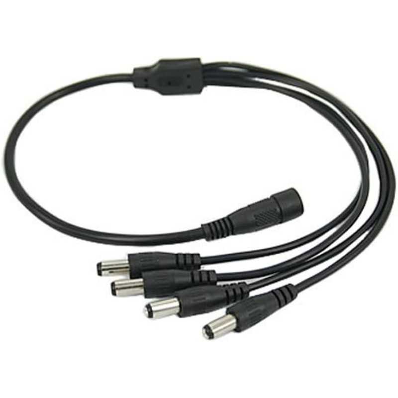 Répartiteur d'alimentation 4 sorties CCTV | Connecteur multiple pour caméras de sécurité