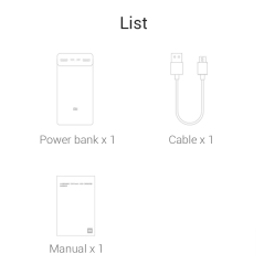 Batterie externe Powerbank 3 pour portable Xiaomi PB3018ZM charge rapide 30000 mAh puissance 18W prise USB Type-C