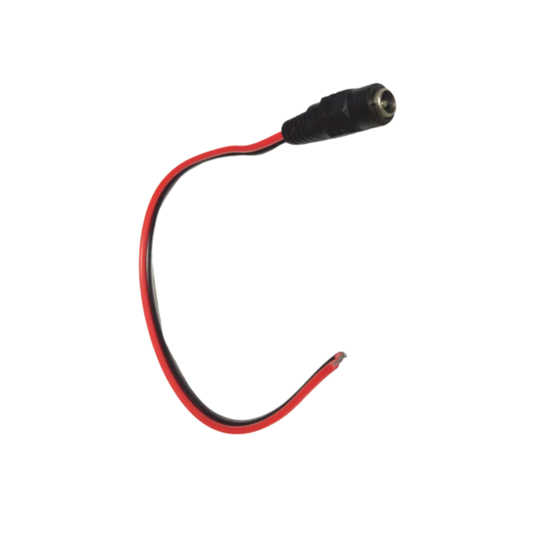 Câble d'alimentation CCTV 5.5mm x 2.1mm, prise femelle, 26cm Câble d'alimentation CCTV 5.5mm x 2.1mm, prise femelle, 26cm