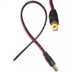 Câble d'alimentation mâle DC 5.5/2.1 (0.29m) pour la sécurité CCTV