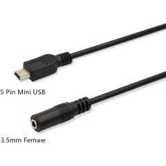 Mini Adaptateur DC 3.5x1.1mm vers Mini USB 5V | Alimentation Caméra DSLR