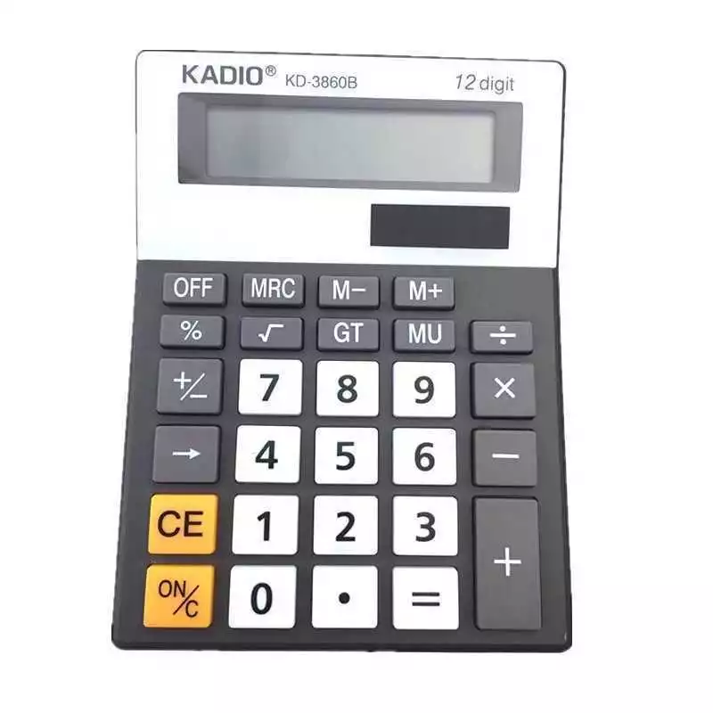 Calculatrice Electronique KADIO KD-3860B 12 Chiffres