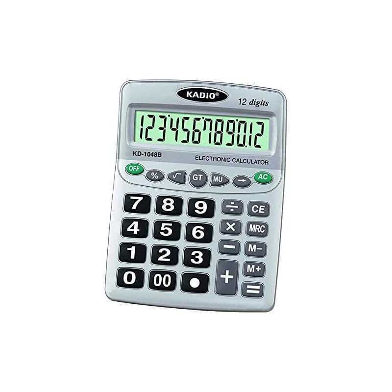 Calculatrice de bureau KADIO KD-1048B 12 chiffres