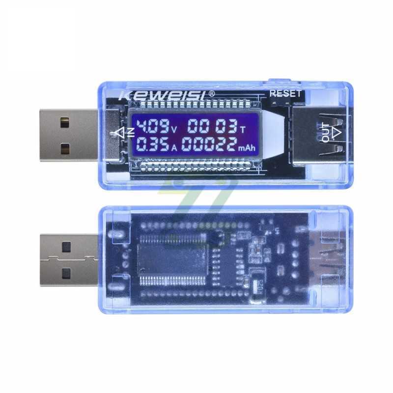 Testeur USB KEWEISI | Mesure Tension (V) et Courant (A) | Capacité mAh & Temps