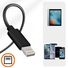 Micro Cravate iPhone / iPad avec Réduction du Bruit, Prise Lightning et Rotatif à 360°, LinQ - Noir