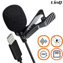 Micro Cravate iPhone / iPad avec Réduction du Bruit, Prise Lightning et Rotatif à 360°, LinQ - Noir