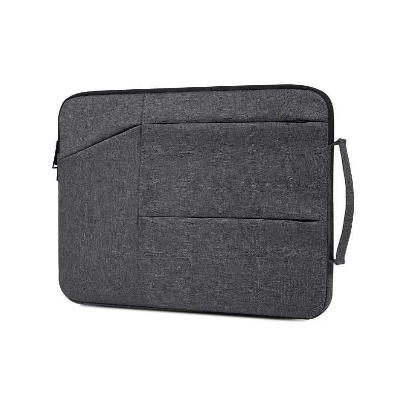 Sac a main pour ordinateur portable avec fermeture eclair 13 pouces noir/gris Sac a main pour ordinateur portable avec fermeture eclair 13 pouces noir/gris