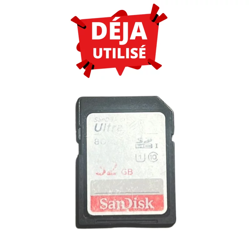 Carte Mémoire SDHC 32 Go SanDisk Ultra jusqu'à 80 Mo/s, Classe 10