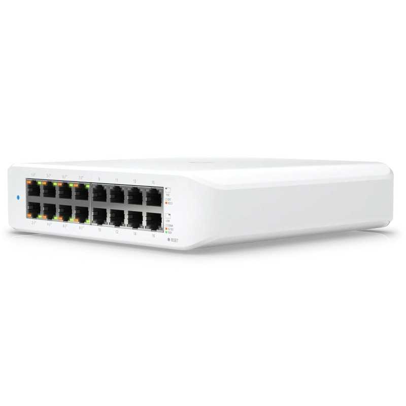 Switch UniFi USW-Lite-16-PoE | 16 Ports Gigabit | 8 Ports PoE+ | Budget 45W | Géré
