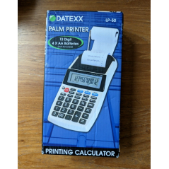 Calculatrice d'impression portable Datexx LP-50 | 12 Chiffres | Compacte & Silencieuse