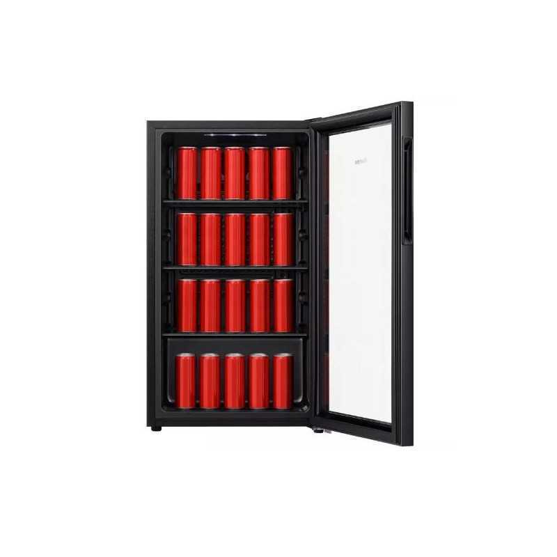 Réfrigérateur bar Hisense RJ-12D4NX vitrine 1 porte 94 litres Réfrigérateur bar Hisense RJ-12D4NX vitrine 1 porte 94 litres