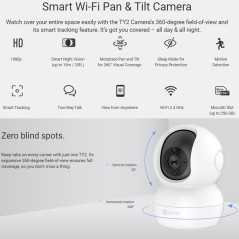 caméra de surveillance wifi ezviz ty2 | full hd 1080p | 360° motorisée | original