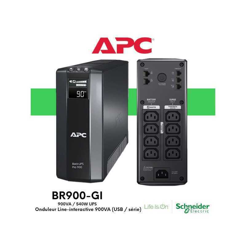 Onduleur Line-Interactive 900VA APC Back-UPS Pro BR900GI (540 W, AVR, USB/Série)