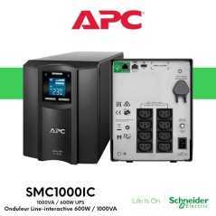 Onduleur line-interactive monophasé LCD 230V APC SMC1000IC Smart-UPS Tour (USB / RJ45 Série)