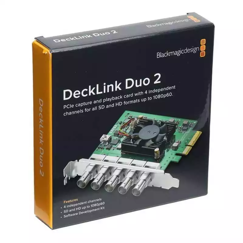 Carte d'acquisition vidéo - Blackmagic Design DeckLink Duo 2 - Carte d' acquisition avec 4 canaux indépendants pour la SD et la HD jusqu'à 1080p60  - Acquisition vidéo - Achat & prix